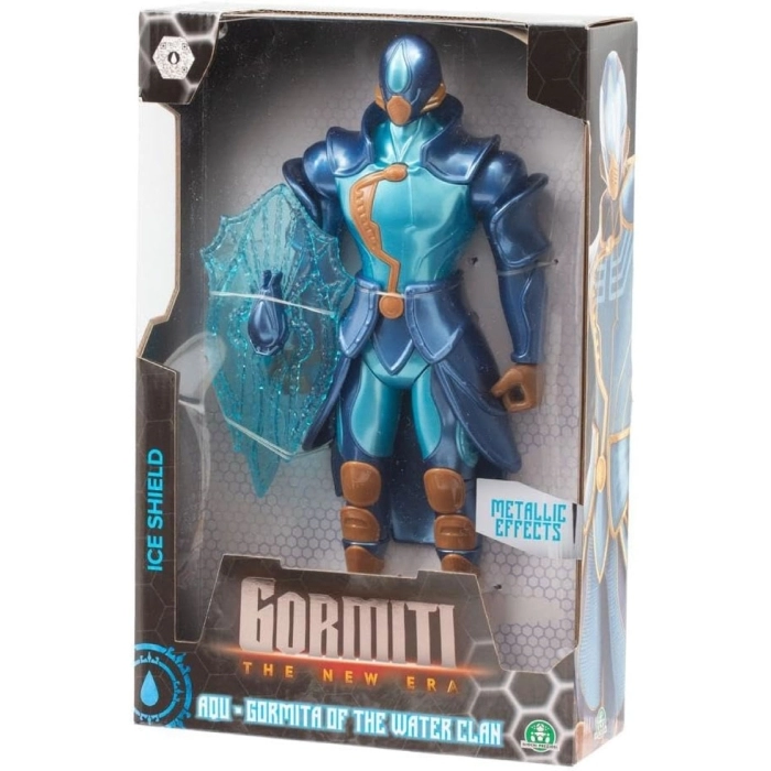 gormiti the new era - aqu, gormita del clan dell'acqua - personaggio 30cm