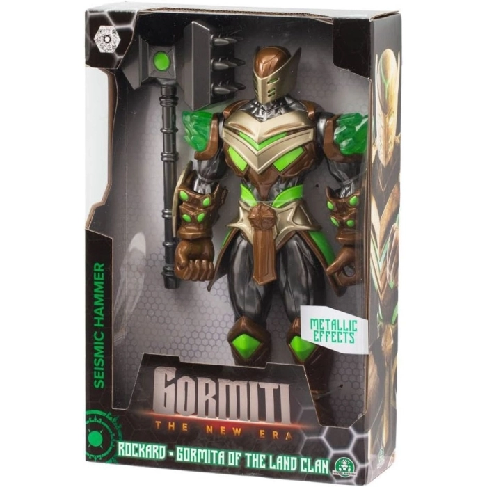 gormiti the new era - rockard, gormita del clan della terra - personaggio 30cm