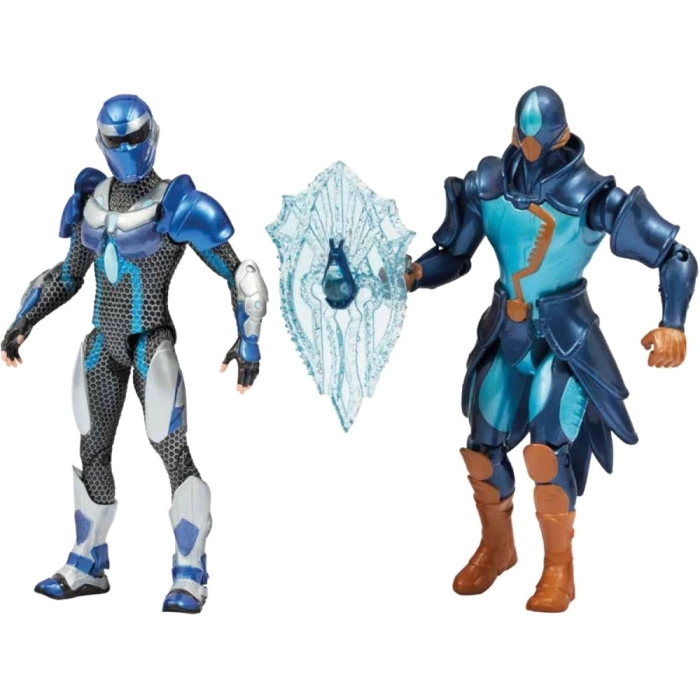 gormiti the new era - set 2 personaggi - carter, scion del clan dell'acqua e aqu, gormita del clan dell'acqua - personaggi 15cm