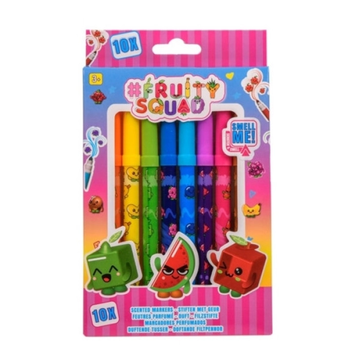 fruity squad - set di 10 pennarelli profumati