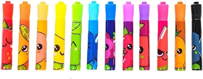 fruity squad - set di 12 pennnarelli profumati