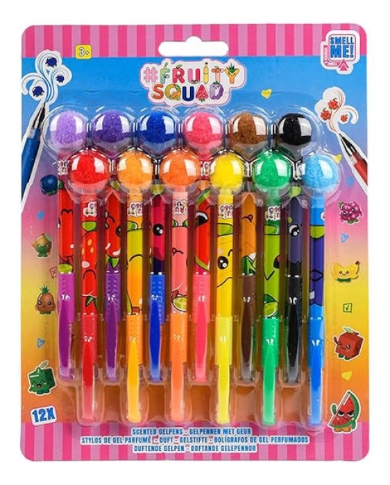 fruity squad - set di 12 penne gel profumate