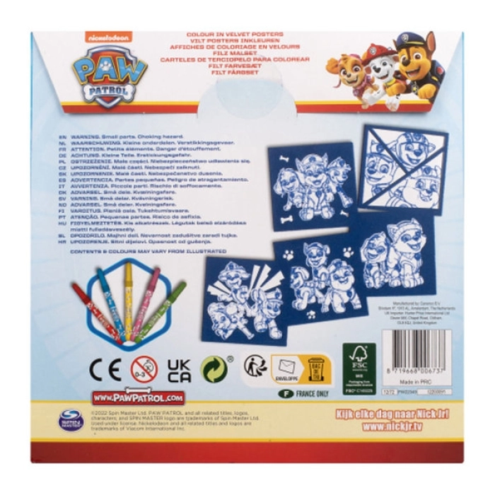 paw patrol - colora i poster in velluto - 5 pagine: 3