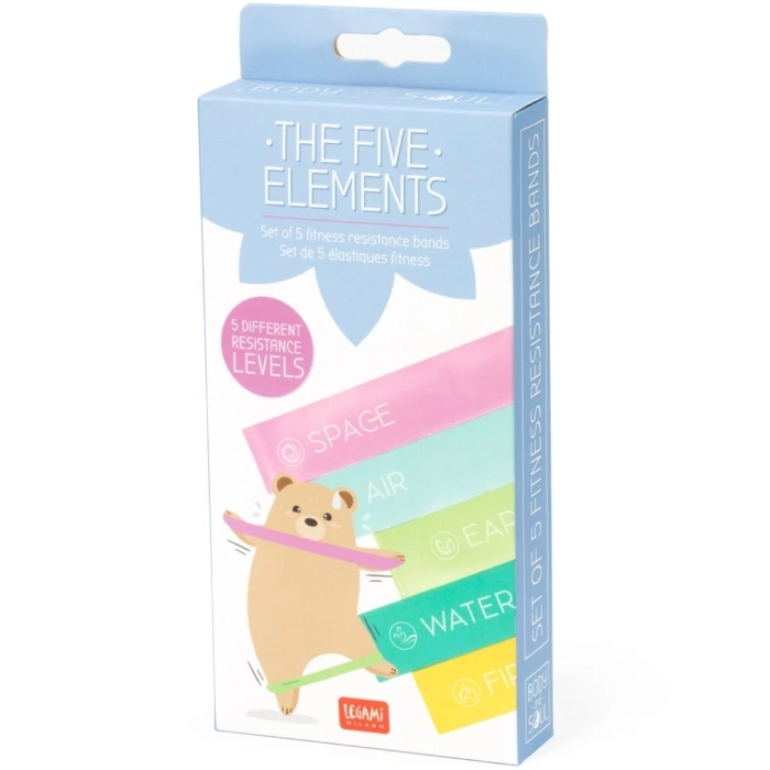 set di 5 elastici fitness - the five elements