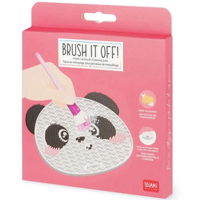 tappetino pulisci pennelli da trucco - brush it off! - panda