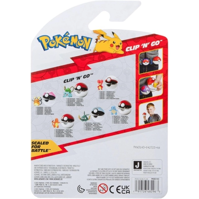 pokemon - clip n go - squirtle & poke ball: 5