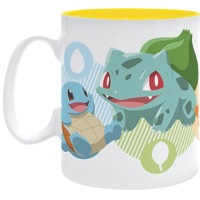 pokemon - tazza 460ml - pikachu & starters: 3