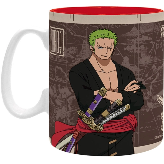 one piece - tazza 460ml - zoro wanted: 3