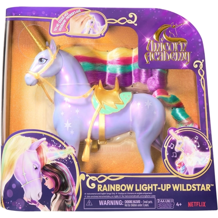 unicorn academy - rainbow light-up wildstar - unicorno 28cm: 1