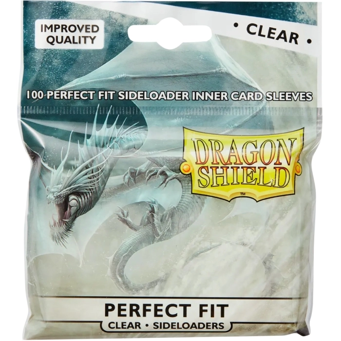 dragon shield standard sleeves - clear sideloading - perfect fit clear (100 bustine protettive)