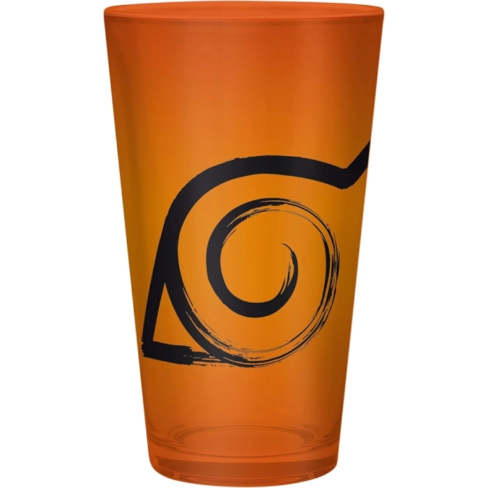 naruto shippuden - gift set - xxl glass + pin + notebook konoha