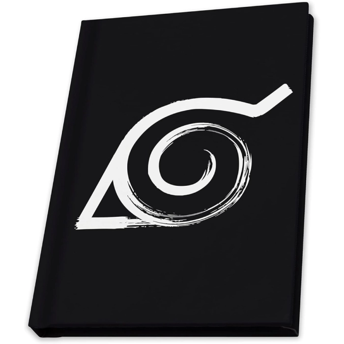 naruto shippuden - gift set - xxl glass + pin + notebook konoha