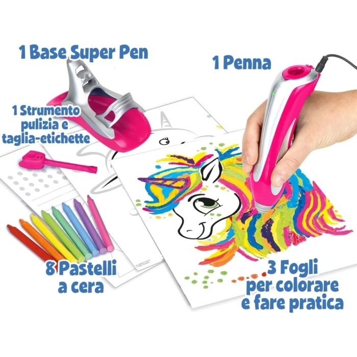 super pen - unicorno neon