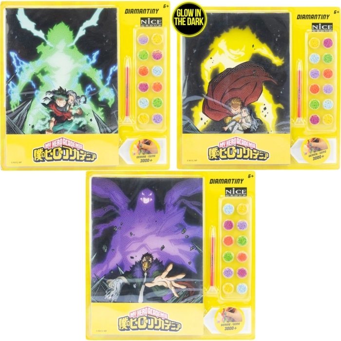 diamantiny my hero academia - glow in the dark - modello assortito