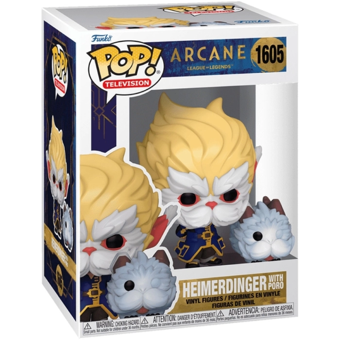 arcane: league of legens - heimerdinger with poro 9cm - funko pop! 1605