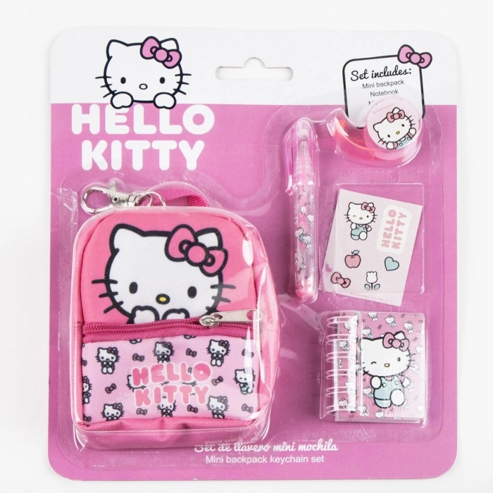 set di cancelleria + mini zaino - hello kitty
