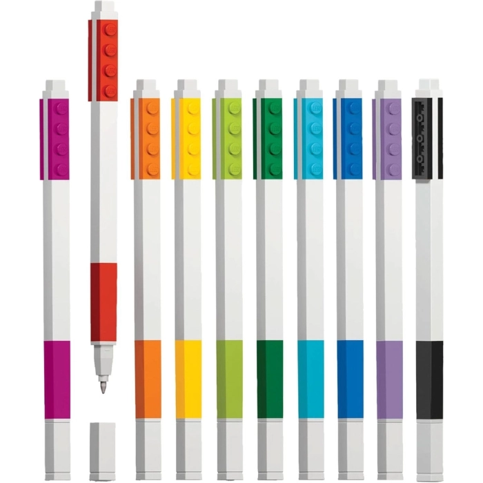 set di 10 penne gel colorate