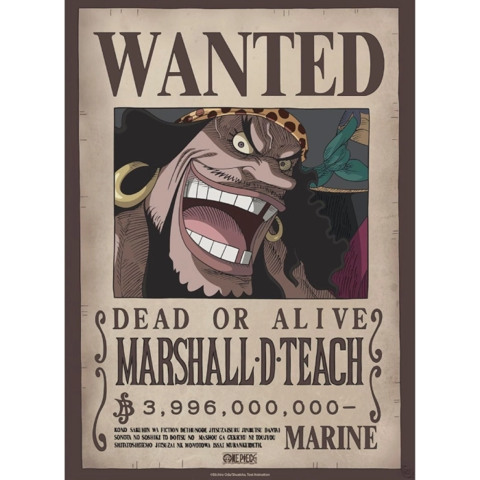 one piece - set 2 chibi posters 52x38cm - wanted shanks & blackbeard: 3
