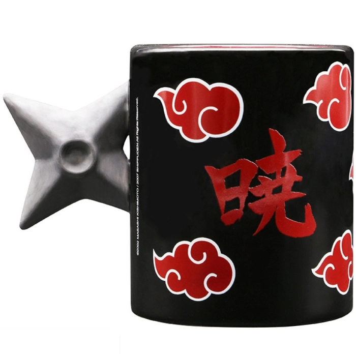 naruto shippuden - tazza 3d - shuriken akatsuki