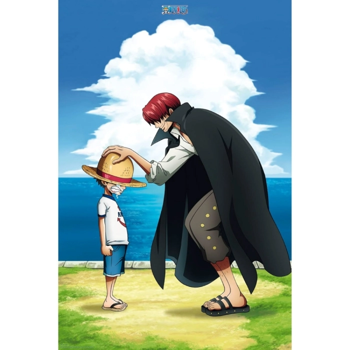 one piece - poster maxi 91,5x61cm - shanks & luffy