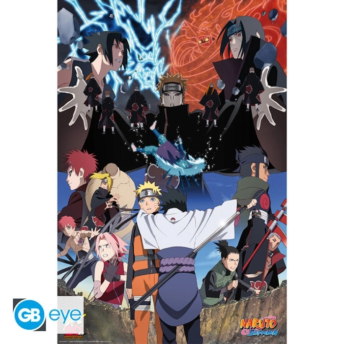 naruto shippuden -  poster maxi 91,5x61cm - rivals