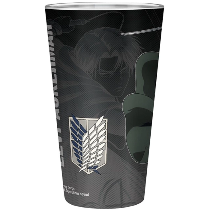 attack on titan - bicchiere large 400ml - glass levi s4: 3