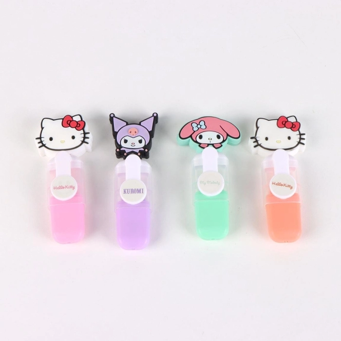 astuccio con evidenziatori fluorescenti - hello kitty