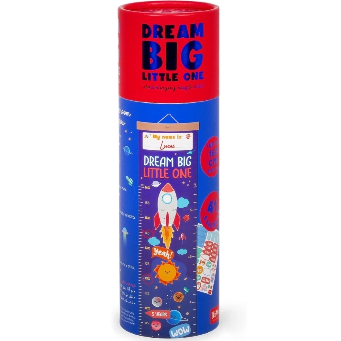 wall-hanging height chart - dream big little one - spazio
