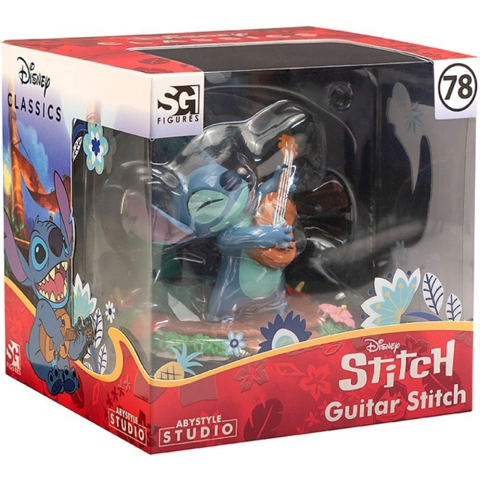 disney: lilo & stitch - stitch with guitar - statua 10cm: 6