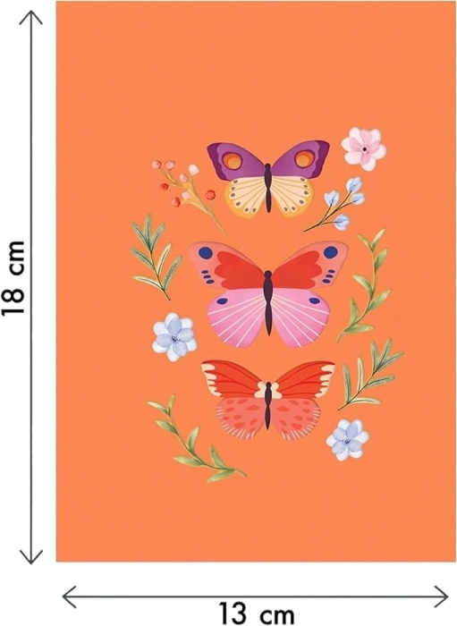 biglietto di auguri - farfalle colorate - kirigami: 3