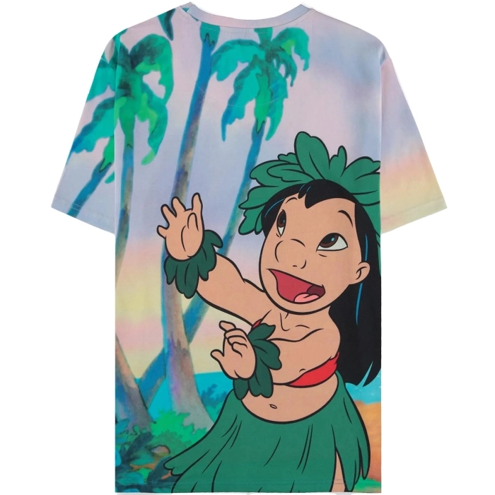 lilo & stitch - aop unisex short sleeved t-shirt - m
