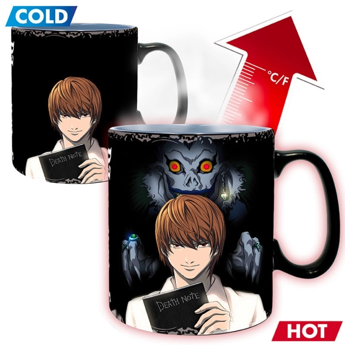 death note - tazza heat change 460ml - kira & l: 2