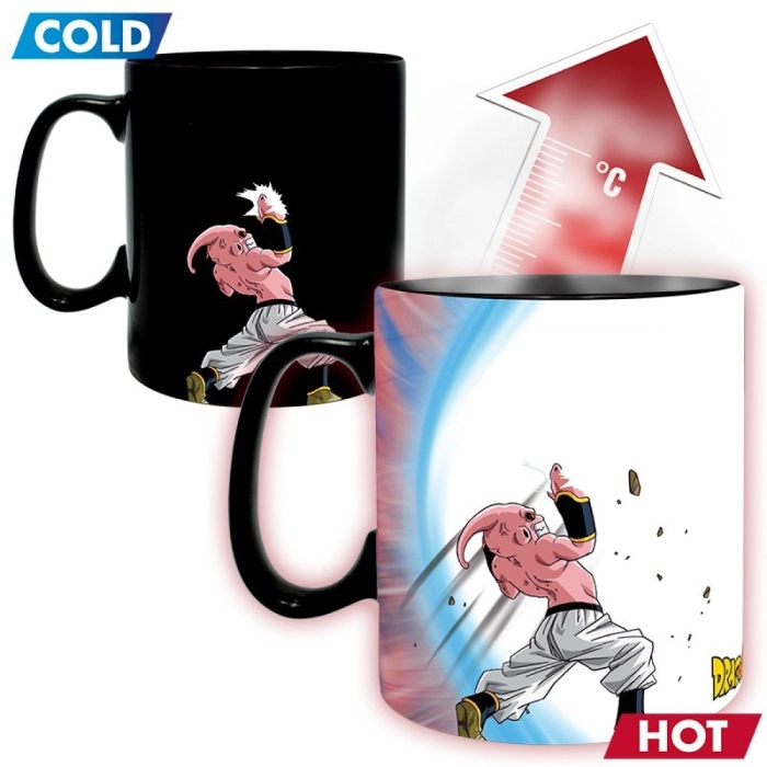dragon ball - tazza heat change 460ml - goku vs buu: 3