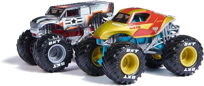 monster jam marvel - monster truck in metallo - pack con 2 modelli: 4
