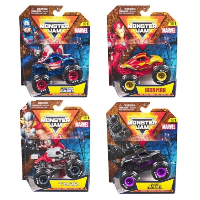 monster jam marvel - monster truck in metallo - modello assortito: 1