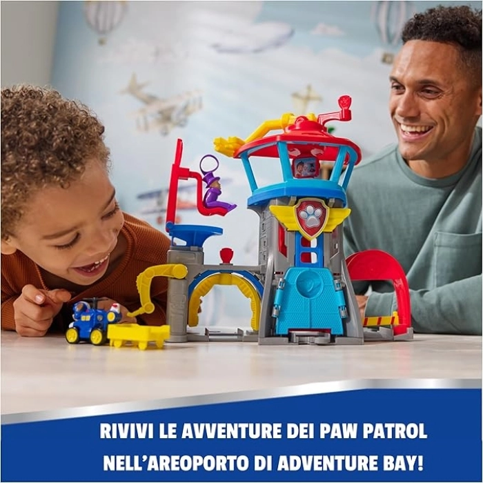 paw patrol air rescue - torre di controllo con personaggi
