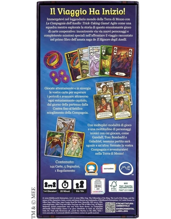 il signore degli anelli - la compagnia dell'anello: trick taking game