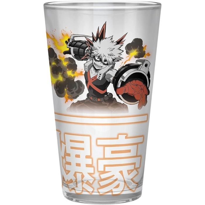 my hero academia - gift set - large glass + pin + notebook heroes