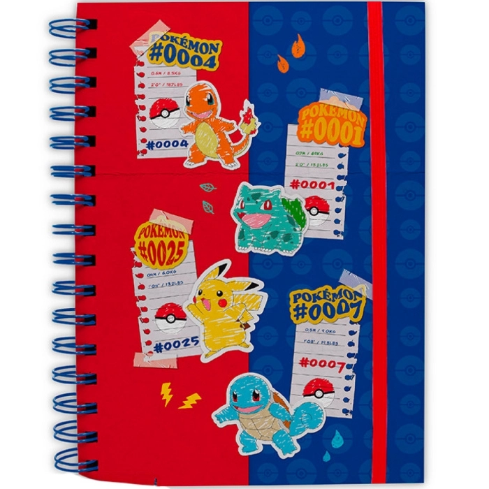 pokemon - notebook a5 - blu & red partners