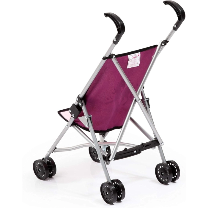 dolls buggy - passeggino per bambole viola con unicorno