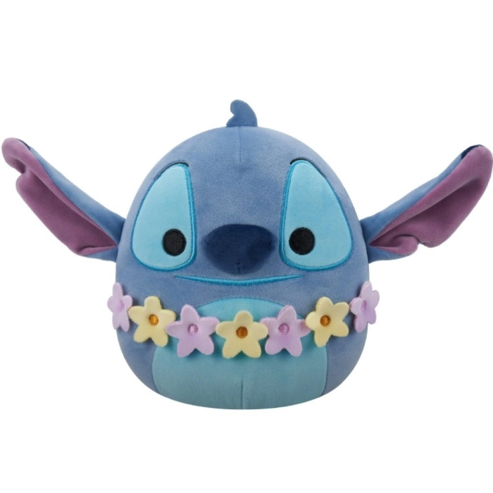 squishmallows - stitch con ghirlanda - peluche 25cm