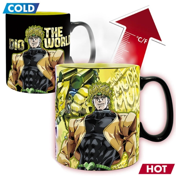 jojo's bizarre adventure - tazza heat change 460ml - jotaro dio