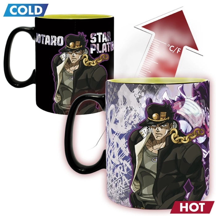 jojo's bizarre adventure - tazza heat change 460ml - jotaro dio