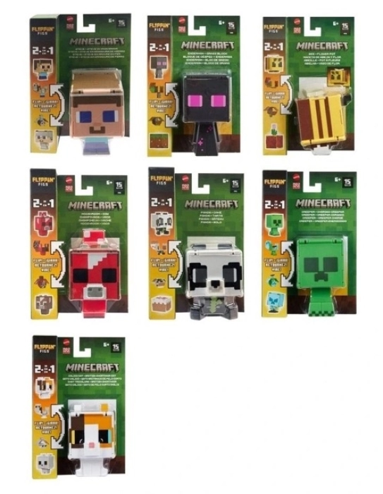 minecraft - flippin' figs personaggio 10cm - modello assortito: 1