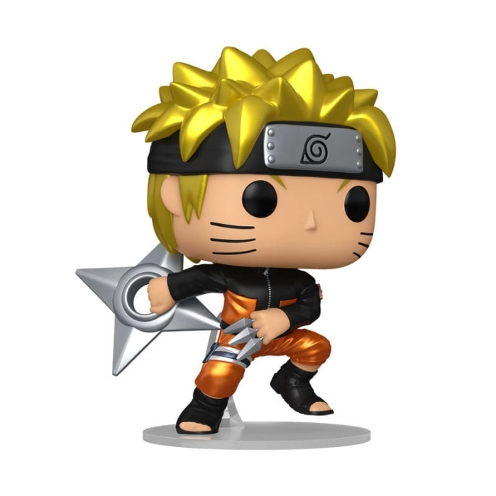 naruto shippuden - naruto uzumaki (metallic) 9cm - funko pop! 1843 chase: 2