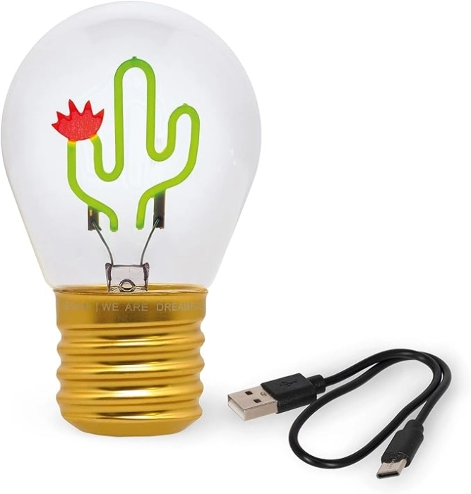 bulb fiction - lampada da tavolo lampadina - cactus