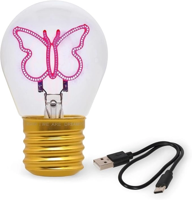 bulb fiction - lampada da tavolo lampadina - butterfly: 3