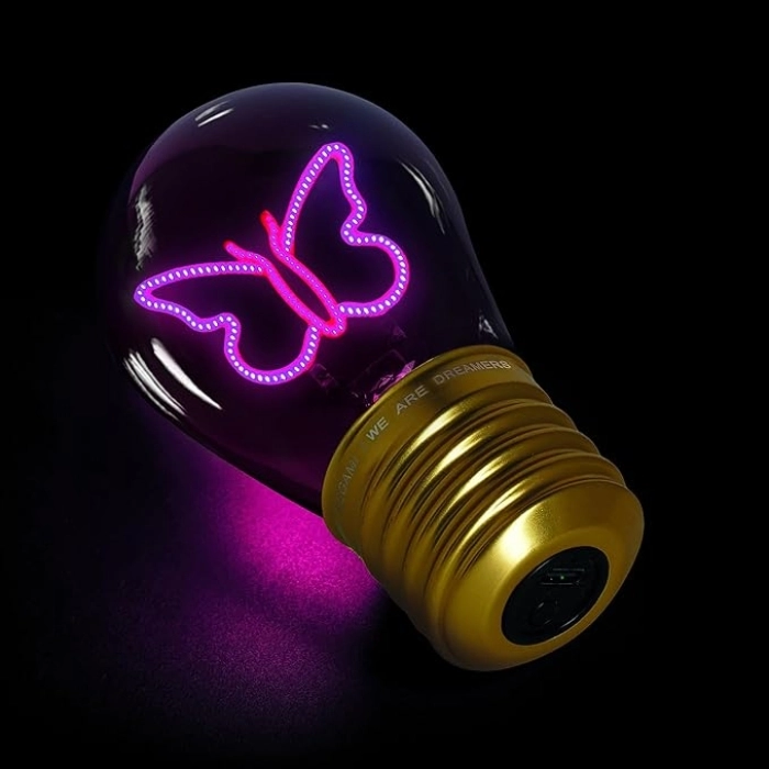 bulb fiction - lampada da tavolo lampadina - butterfly: 4