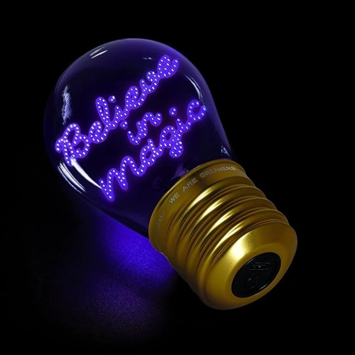 bulb fiction - lampada da tavolo lampadina - believe in magic: 4