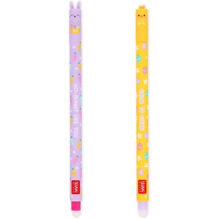 set di 2 penne gel cancellabili - happy easter: 2